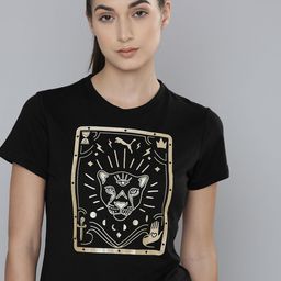 Puma Women Black Graphic Printed Training T-shirt-image-82