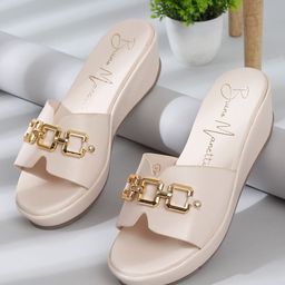 Bruno Manetti Embellished PU Party Wedge with-image-83