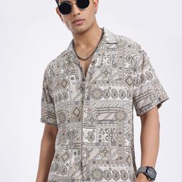 glitchez Paisley Print Relaxed Shirt-image-24