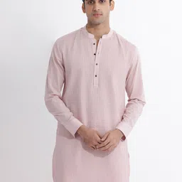 RARE RABBIT Men Ethnic Regular Fit Mandarin Striped Cotton Kurta-picture-48