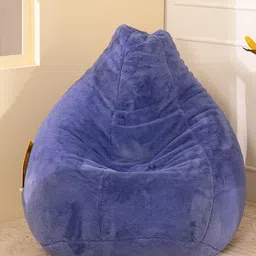 THREADVIBE LIVING Blue Teardrop Bean Bag With Bean-picture-40
