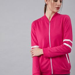 Athena Women Fuchsia Pink Solid Sweatshirt-picture-12