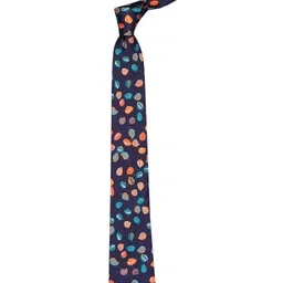 Tossido Men Navy Blue Printed Broad Tie-image-66