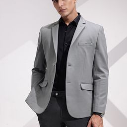 INVICTUS Slim Fit Notched Lapel Single Breasted Formal Blazer-image-32