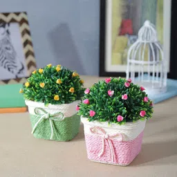FOLIYAJ Set of Two Artificial Plants with Pot-42
