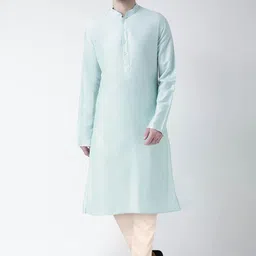 KISAH Mandarin Collar A-Line Kurta with Trousers-picture-4