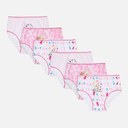 Bodycare Kids Girls Pack Of 6 Assorted Frozen Printed Briefs KIA970-image-38