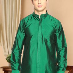 TATTVA Men Green Slim Fit Solid Casual Shirt-image-90