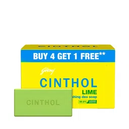 CINTHOL Lime Refreshing Deo Soap Combo - 150g each - Buy 4 Get 1 Free-37