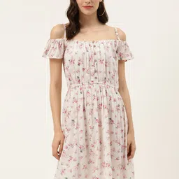 Off Label Women Off-White Printed A-Line Dress-image-93