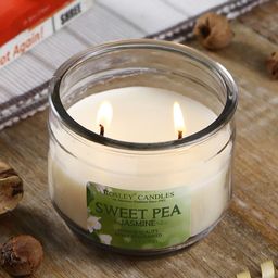 Hosley Cream-Coloured Sweet Pea Jasmine Scented Jar Candle With 2 Wicks 283 g-27