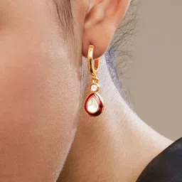 MINUTIAE Gold-Plated Geometric Drop Earrings-33