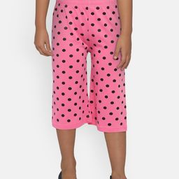 SINI MINI Girls Pink Printed Regular Fit Capris-image-37