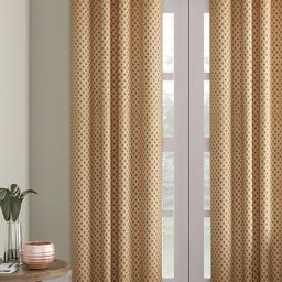 Soumya Brown Single Room Darkening Door Curtain-48