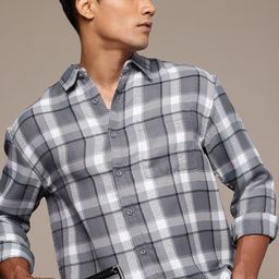 The Roadster Lifestyle Co. Checked Relaxed Fit Shirt-image-28