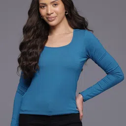 Allen Solly Woman Scoop Neck Fitted Top-image-61