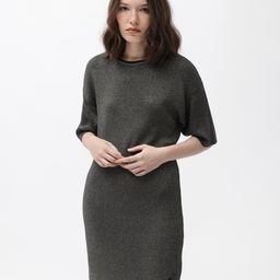 RAREISM Round Neck Cotton Sheath Mini Dress-picture-40