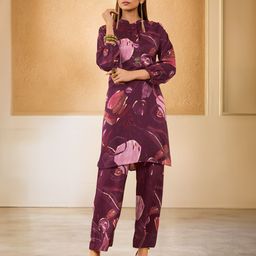Soch Women Printed Regular Kurta with Trousers-52