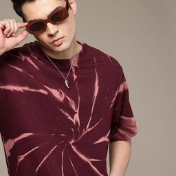 R.Code by The Roadster Life Co. Men Tie and Dye Printed Relaxed Fit T-shirt-picture-12