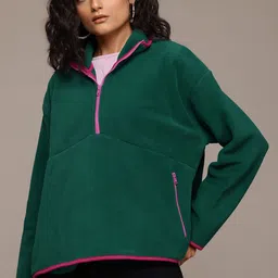 The Roadster Lifestyle Co. Mock Collar Fleece Sweatshirt-image-23