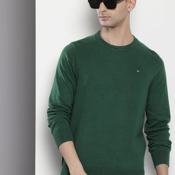 Tommy Hilfiger Pure Cotton Solid Pullover Sweaters-picture-36