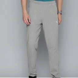 Puma Men Grey Melange Regular Fit Zippered Knitted Track Pants-image-82