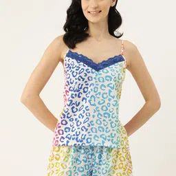 Ms.Lingies Animal Printed Satin Night Suit-image-54
