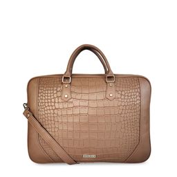 Toteteca Unisex Beige Textured Laptop Bag-image-80