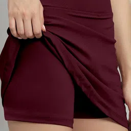 Mehrang  A-Line Mini Skater Skirt With Shorts-picture-19