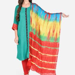 Dupatta Bazaar Multicoloured Leheriya Dupatta-31