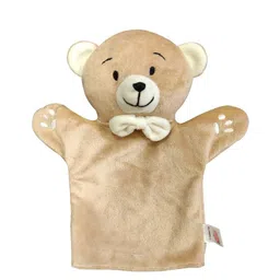 Ultra Kids Beige & Cream-Coloured Cute Cat Hand Puppet With Long Sleeves-0