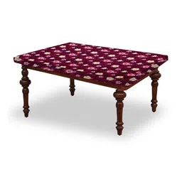 Stylista Red & Purple Floral Printed Waterproof Rectangle 1.37 m x 81.28 cm Table Cover-10