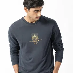 RARE RABBIT Men Belmontt Graphic Printed Sweatshirt-picture-49