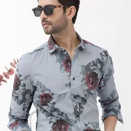 RARE RABBIT Men Velem Regular Fit Floral Printed Shirt-image-87