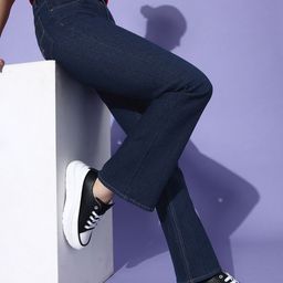 Roadster Women Navy Blue Bootcut High Rise Stretchable Jeans-image-37