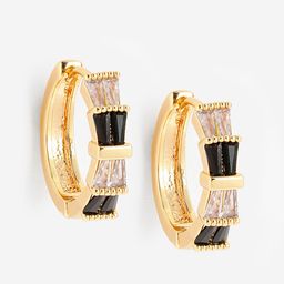 DressBerry Gold-Plated Cubic Zirconia Circular Hoop Earrings-image-94