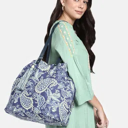 Anouk Ethnic Motifs Printed Structured Hobo Bag image 2