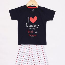 Toonyport Kids Black & White Printed T-shirt with Shorts-5
