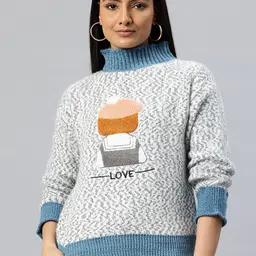 Pierre Carlo Turtle Neck Pullover with Embroidered Detail-image-69