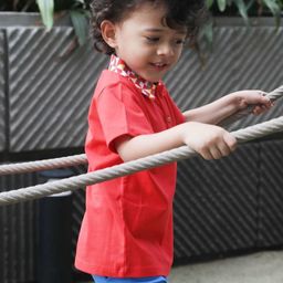 Ola! Otter Boys Polo Collar Organic Cotton T-shirt-image-31