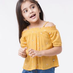 Ed-a-Mamma Yellow & rattan Floral Print Bardot Top-picture-22