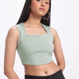 glitchez Less Is More Square Neck Crop Fitted Top-43