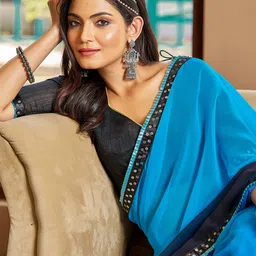 KALINI Women Ombre Embelished Pure Georgette Saree-picture-39