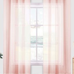 URBAN SPACE Pink Set of 2 Sheer Door Curtain-40