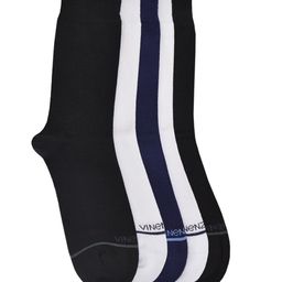 VINENZIA Men Pack Of 5 Solid Calf Length Formal Socks-image-21
