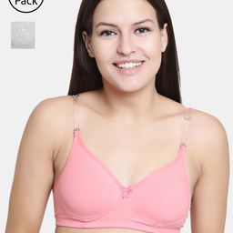 Floret Pack of 2 Solid Non-Wired Lightly Padded T-shirt Bras-56