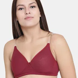 Floret Maroon Pack Of 2 Solid Non-Wired Lightly Padded T-shirt Bra F20560-image-56