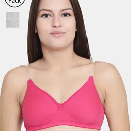 Floret Pack of 2 Solid Non-Wired  Lightly Padded T-shirt Bras F20560-image-77