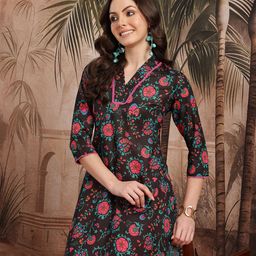 Sangria Women Indie Floral Printed Kurta-picture-18