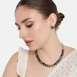 AITIHYA Women Gold-Plated Stones-Studded Jewellery Set-picture-47